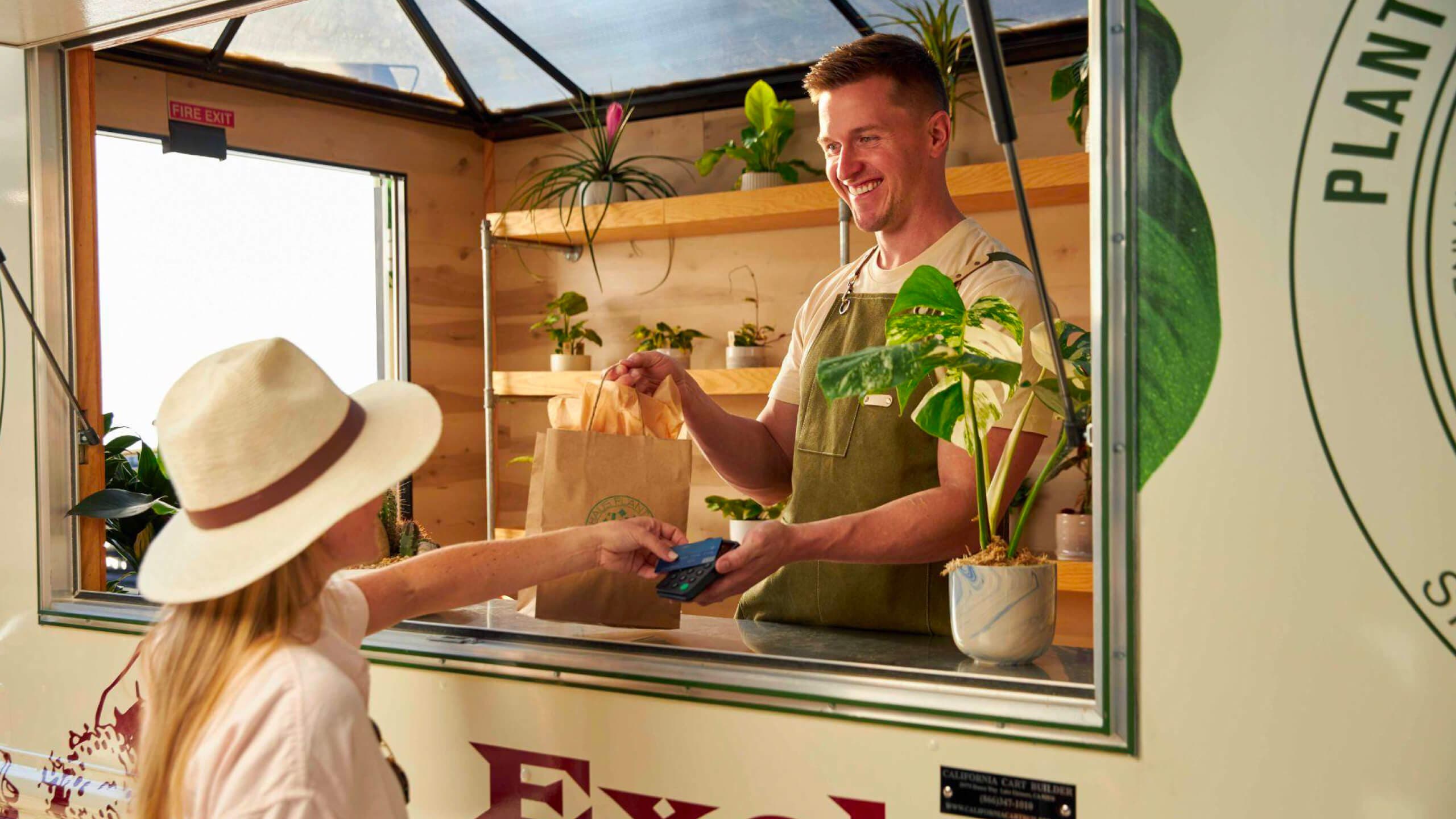 Accepting a tap to pay at a storefront